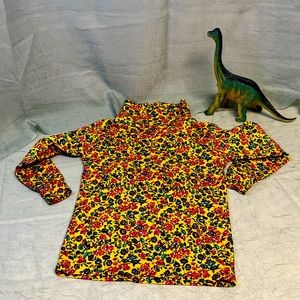 Vintage Kids Floral Shirt - Yellow, Red, Blue